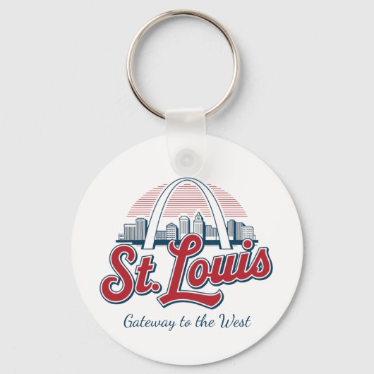 Custom Photo & St. Louis Gateway Arch Slogan Schlüsselanhänger (Vorderseite)
