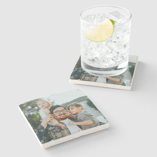 Custom Photo  Steinuntersetzer (Seitenansicht)