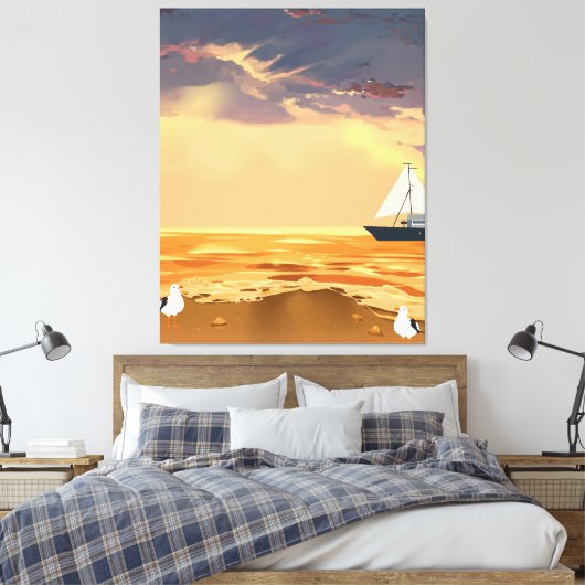 Custom Photo Stretched Canvas Print Personalized Leinwanddruck (Insitu (Schlafzimmer))