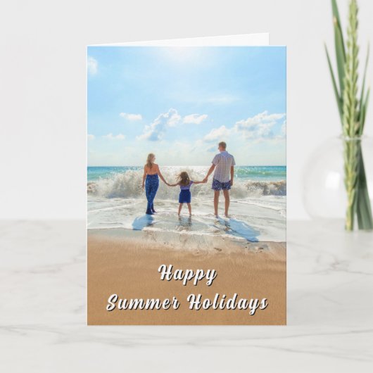 Custom Photo Summer Card Personalized Your Photos Karte (Vorderseite)
