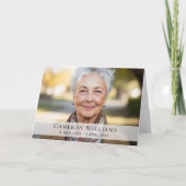 Custom photo sympathy bereavement thank you folded karte (Vorderseite)