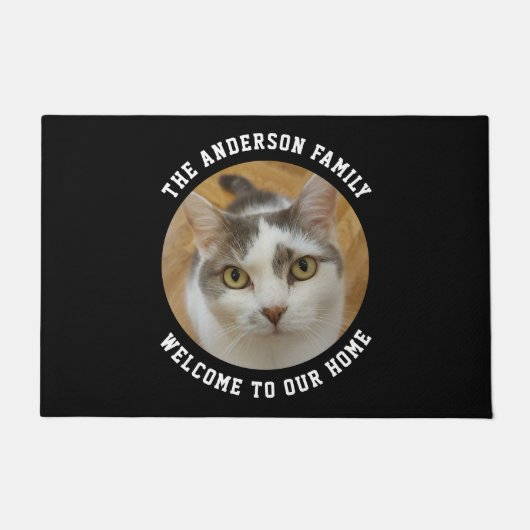 Custom Photo Text Color Personalized Fußmatte (Vorderseite)