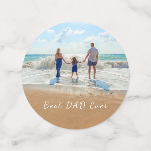 Custom Photo Text Confetti Your Best DAD Ever Konfetti (Mittel Vorderseite)