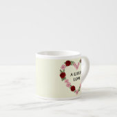 Custom Photo & Text Espresso Cup - Rose Heart Espressotasse (Vorderseite Rechts)