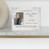 Custom Photo Text Floral Line Art Memorial Funeral Gästebuch