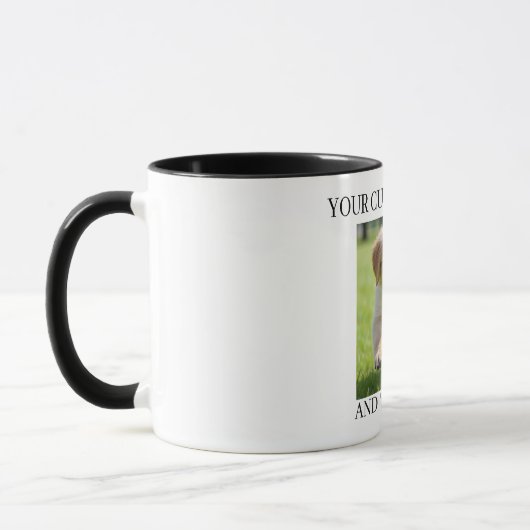 Custom Photo & Text Mug Personalized Gift Coffee Tasse (Links)