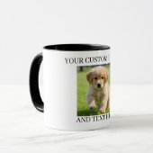 Custom Photo & Text Mug Personalized Gift Coffee  Tasse (Vorderseite Links)