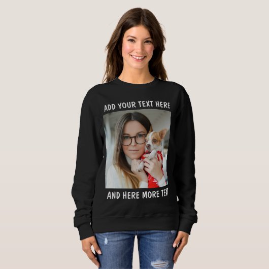 Custom Photo & Text Or Name Sweatshirt (Vorne ganz)