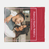 Custom Photo & Text Romantic Gift - Personalized  Fleecedecke (Vorderseite (Horizontal))