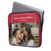 Custom Photo & Text Romantic Gift - Personalized  Laptopschutzhülle (Vorderseite Links)