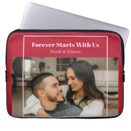 Custom Photo & Text Romantic Gift - Personalized Laptopschutzhülle