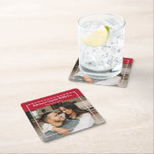 Custom Photo & Text Romantic Gift - Personalized  Rechteckiger Pappuntersetzer (Vor Ort)