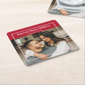 Custom Photo & Text Romantic Gift - Personalized  Rechteckiger Pappuntersetzer (angewinkelt)