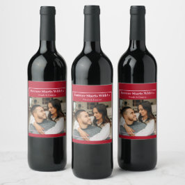 Custom Photo & Text Romantic Gift - Personalized Weinetikett