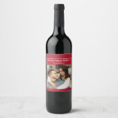 Custom Photo & Text Romantic Gift - Personalized  Weinetikett (Vorderseite)