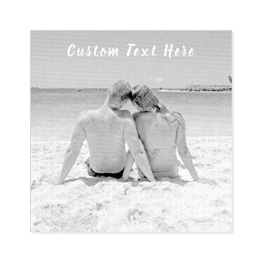 Custom Photo Text Stamp Your Favorite Photos Love Gummistempel (Prägung)