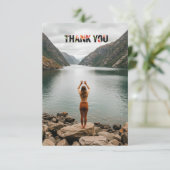 Custom photo thank you cards with envelopes dankeskarte (Stehend Vorderseite)
