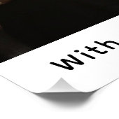 Custom Photo Typewriter Style Personalized Caption Poster (Ecke)