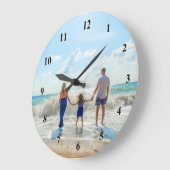 Custom Photo  Unique Your Own Design Personalized Große Wanduhr (Winkel)