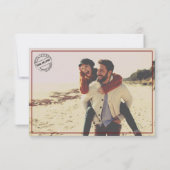 Custom Photo Vintage Wedding Old Fashioned  RSVP Karte (Rückseite)