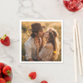 Custom Photo Wedding Engagement Serviette (Beispiel)