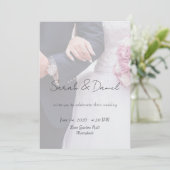 Custom Photo Wedding Invitation Card Einladung (Stehend Vorderseite)