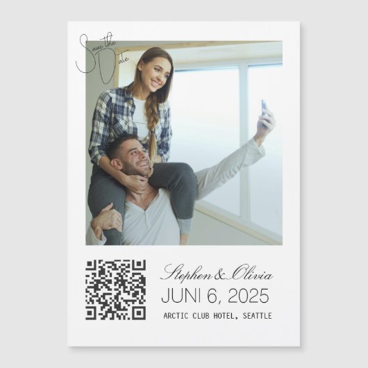 Custom Photo Wedding Save the Date magnet (Vorderseite)