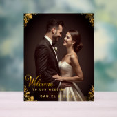Custom Photo Wedding Welcome  Acrylschild (Neutral)