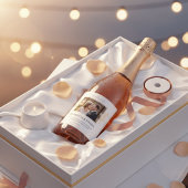 Custom Photo Wedding Wine Label - Henrietta & Dani Schaumweinetikett