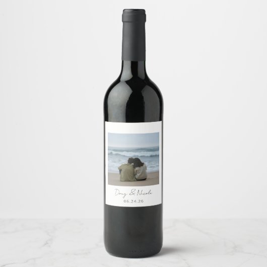 Custom Photo Wine Label Weinetikett (Vorderseite)
