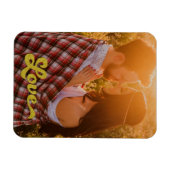 Custom Photo with Gold Love Magnet (Horizontal)
