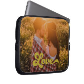 Custom Photo with Gold Love Overlay Laptopschutzhülle (Vorne Rechts)