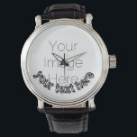 Custom Photo with Personalized text  Armbanduhr<br><div class="desc">Keep your favorite memories close every day with this Custom Photo Watch featuring personalized text. Upload your photo and add a name, date, initials, or special message to create a one-of-a-kind timepiece that’s as meaningful as it is stylish. Perfect for men, women, or couples, this watch makes a thoughtful gift...</div>
