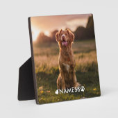 Custom Photo With Your Pet Dog Name Picture On Fotoplatte (Vorderseite)