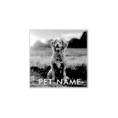 Custom Photo With Your Pet Dog Name Picture On Gummistempel (Prägung)