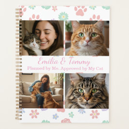 Custom Photos and Names Planner Cover Cat Lovers Planer