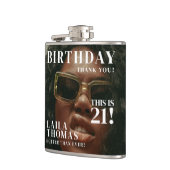 Custom Photos Birthday Party Magazine Cover Flachmann (Links)