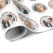 Custom Photos Christmas Wrapping Geschenkpapier (Rolleneckpunkt)