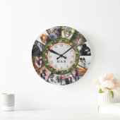 Custom Photos Collage Clock | Gift for Christmas Große Wanduhr (Zuhause)