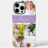 Custom Photos Memories Love Script purple Case-Mate iPhone Hülle (Rückseite)