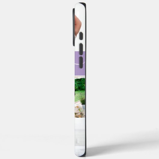 Custom Photos Memories Love Script purple Case-Mate iPhone Hülle (Rückseite / Links)