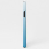 Custom Photos On Ombre Light Summer Sky Blue White iPhone Hülle (Rechte Seite)
