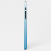 Custom Photos On Ombre Light Summer Sky Blue White iPhone Hülle (Linke Seite)