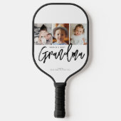 Custom Photos Personalized World’s Best Grandma Pickleball Schläger (Rückseite)