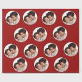 Custom Photos Valentine's Day Wrapping Paper Geschenkpapier (Flach)