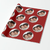 Custom Photos Valentine's Day Wrapping Paper Geschenkpapier (Ungerollt)