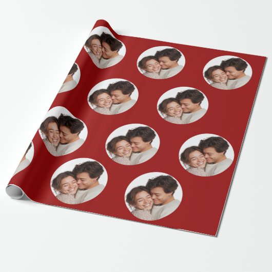 Custom Photos Valentine's Day Wrapping Paper  Geschenkpapier (Ungerollt)