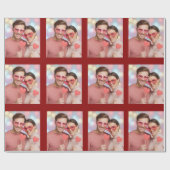 Custom Photos Valentine's Day Wrapping Paper Geschenkpapier (Flach)