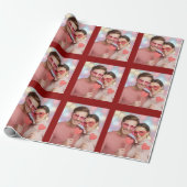 Custom Photos Valentine's Day Wrapping Paper Geschenkpapier (Ungerollt)