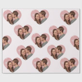 Custom Photos Valentine's Day Wrapping Paper Geschenkpapier (Flach)
